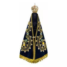 Nossa Senhora Aparecida Resina Manto Coroa Broche - 70cm