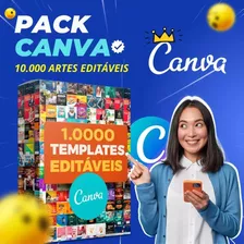 +10.000 Artes Pack Canva Redes Sociais Feed Stories +bônus