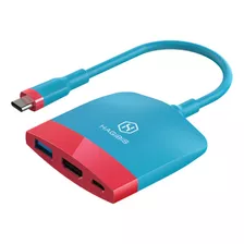 Adaptador Usb C A Hdmi Pc Mac Android Nintendo Switch Azul