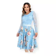 Vestido Princesa Midi Godê Moda Evangélica