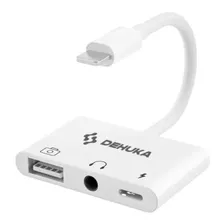 Dehuka Adaptador Auriculares Compatible Con iPhone Compatible Con iPhone Usb 3.0 Blanco