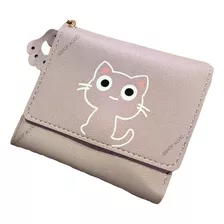 Billetera Juvenil Gatito Kawaii Cuero-pu Elegir Modelo