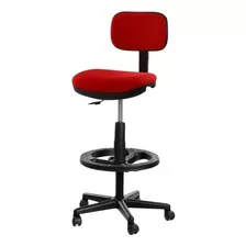 Silla De Escritorio Integral Office Gl Lógica Cajera Scln Ergonómica Roja Con Tapizado De Tela