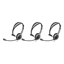 Set De 3 Auriculares Panasonic Kx-tca430 Con Micrófono Y