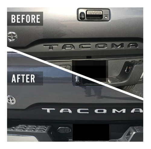 Emblema Tacoma Relieve Toyota 16-19 Negro/crom Autoadherible Foto 10