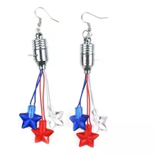 Brincos Light Up Bulbs Independence Day Bulbs Dangling Earri