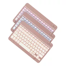 Teclado Omoton Inalámbrico, Iluminado / Oro Rosa