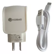 Cargador Kosmo 3.1 Amp Carga Rápida Chip Qualcomm Cable V8