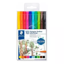 Estojo Staedtler Triplus 0,8mm C/10 Cores