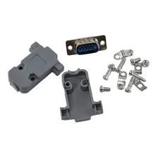 X3 Conector Ficha Db-15 Db15 Macho 15 Pin 3 Fila + Tapa Htec