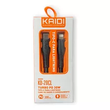 Cabo Carregador Pd Usb C 30w Turbo Para iPhone iPad - Kaidi