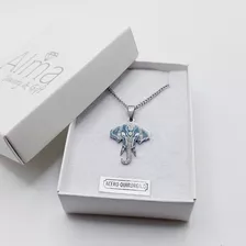 Cadena Y Dije Elefante Regalo Mujer - Acero Quirurgico