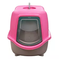 Sanitario Wc Caixa De Areia Fechada Cat New Plast Pet Cores Cor Rosa