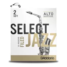 Select Jazz Sax Alto 2s Filed Caixa Com 10 Palhetas Daddario