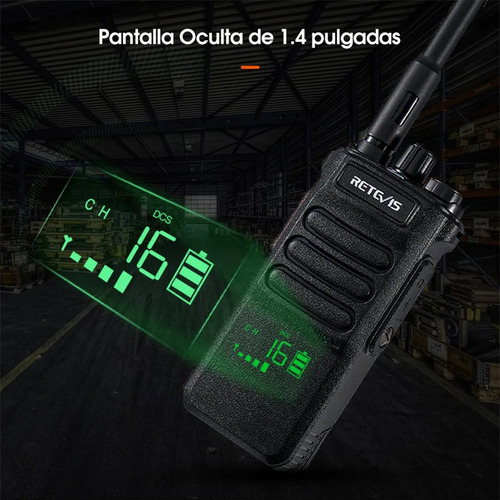 Radio Walkie Talkie Uhf Largo Alcance Con Usb Retevis Rt86 Foto 5