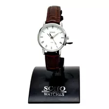 Reloj Dama Analogo Malla Cuero Sumergible 3atm Soho Ch472