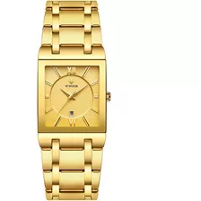 Relógio Wwoor Masculino Luxo Quartzo Gold