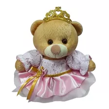 Ursa Princesa Rosa Gg 80cm Sentada - Para Nicho Quarto Bebê