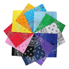 Lm 12pcs Bandanas 100% Algodón Paisley Imprimir Head Wrap Bu