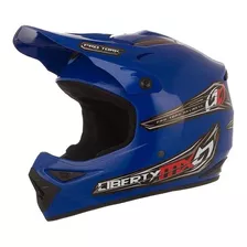 Capacete Pro Tork Liberty Mx Pro Azul Trilha Motocross Desenho Solid Tamanho Do Capacete 58