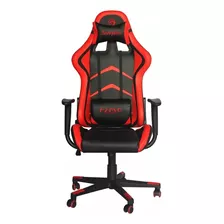 Silla Gamer Nueva Marvo Ch106 Negra Y Roja Tapizado De Cuero