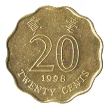 Moneda De 20 Centavos De Hong Kong 1998