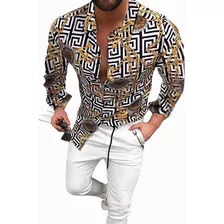 New Retro Trend Camisa Chaqueta De Manga Corta Para Hombre