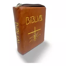 Bíblia Com Índice Capa Flexível Marrom De Aparecida 20cm