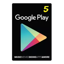 Google Play 5 Dólares Play Store Android Egift Card