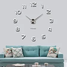 Vangold Frameless Diy Reloj De Pared 3d Mirror Wall Clock La