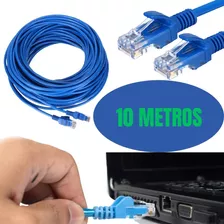 Cabo De Rede 10 Metros Lan Internet Crimpado Rj45 Cat5e Wifi