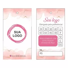 1000 Tag Personalizada Frente/verso Colorido Roupa Produtos