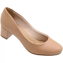 Sapato Scarpin Beira Rio Napa Bico Aredondado Feminino