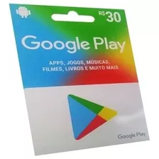 Giftcard Googleplay Brasil R$ 30 - Código Digital