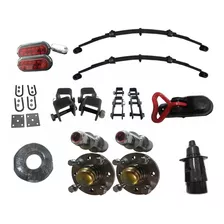 Kit Suspensão Carreta 500kg 80cm, Eletrica Led Completo