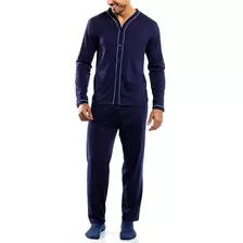 Pijama Masculino Manga Longa Lupo Malha Algodão 28452