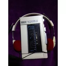 Walkman Akai Pm-01 & Auriculares Akai Ase-01 & Estuche Cuero