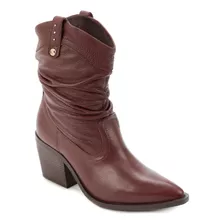 Bota Bottero Feminina Western Cowboy Confortável Couro