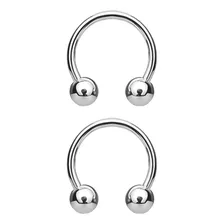 Piercing Septum Oreja Pezón 19.4mm X 6mm 14g 2 Plug Acero Q