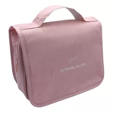 Bolsa De Viagem Poliéster Pvc 7x17x24cm - Rosa