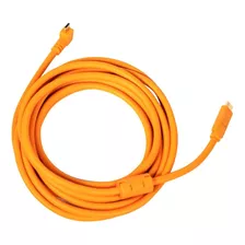 Cable Usb-c A Micro-b 5-pin Para Tethering Canon Nikon Sony Color Naranja