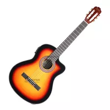 Violão Classico Cutuway Eletrico Sunburst Ewa Ewacesb Nylon