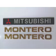 Mitsubishi Montero Plaquero+calcomania Montero Resina X 3uni