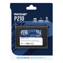 Disco Duro Ssd Interno Patriot P210 512gb Sata 2.5 Solido