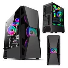 Gabinete Gamer Maxxtro Mid Tower Vidro Temperado 3 Fans Rgb