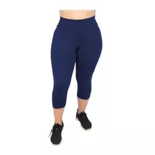 Kit 2 Calça Corsário Suplex Cintura Alta Pluz Size Lisa 