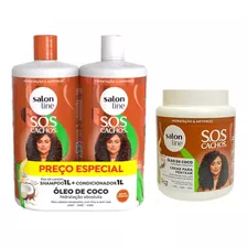 Kit Sos Cachos Coco + Creme De Pentear 1kg Salon Line