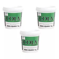 Kit 3 Potes De Cola Com 1 Kg Santa Luzia 