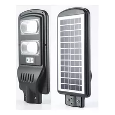 Kit 10 Luminárias Solar Led 100w Poste Rua C/sensorecontrole