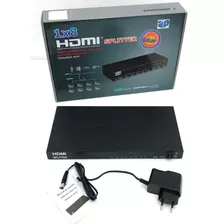 Divisor Hdmi 8 Saídas Splitter 1x8 Ver.1.4 3d 1080p